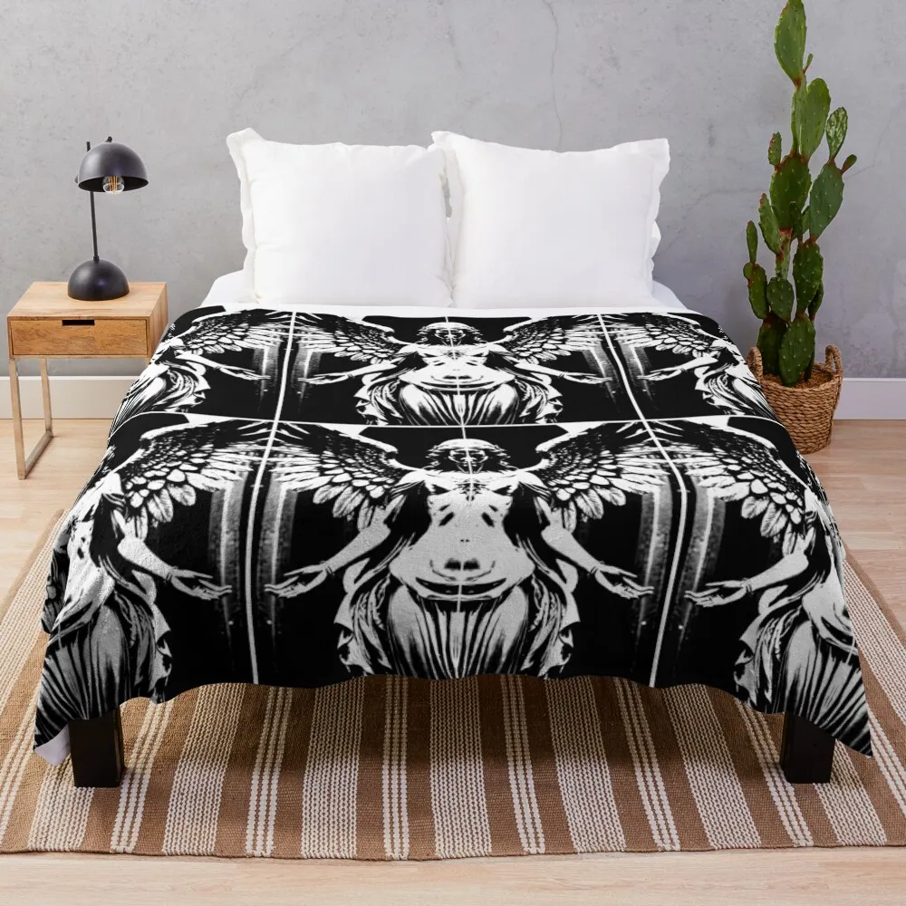 

ANGELS AND DEMONS, HEAVEN AND HELL Throw Blanket Travel Bed Blankets