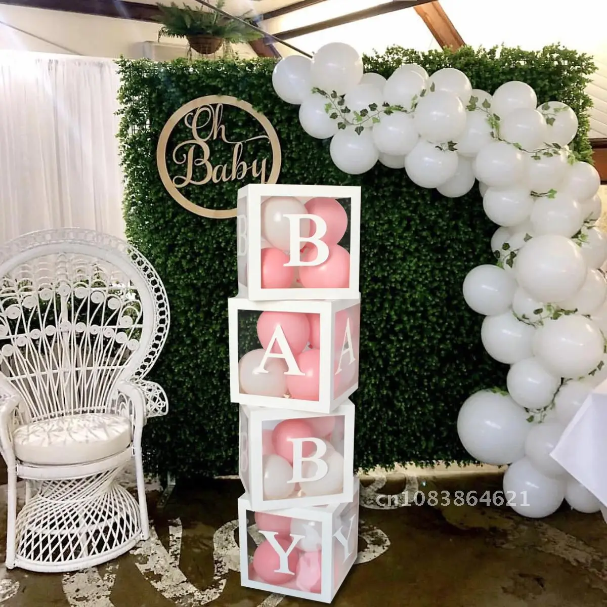 

Transparent Letter Balloon Box 1st Birthday Party Decoration Kids Boy Girl Baby Shower Box Wedding Birthday Baloon Babyshower