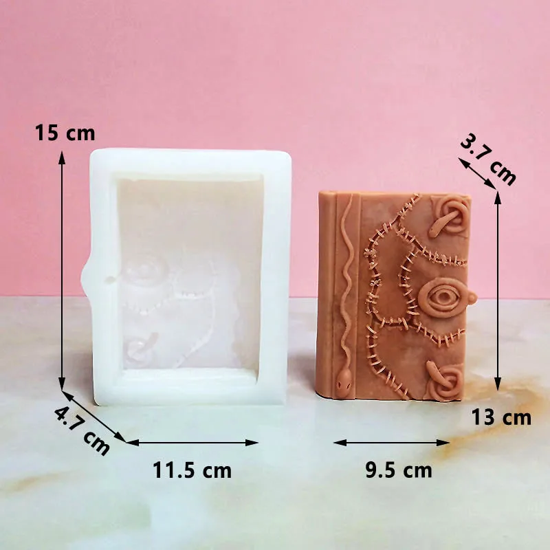 

The Origin of Book Candle Silicone Mold Gypsum form Carving Art Aromatherapy Plaster Home Decoration Mold Gift Handmade