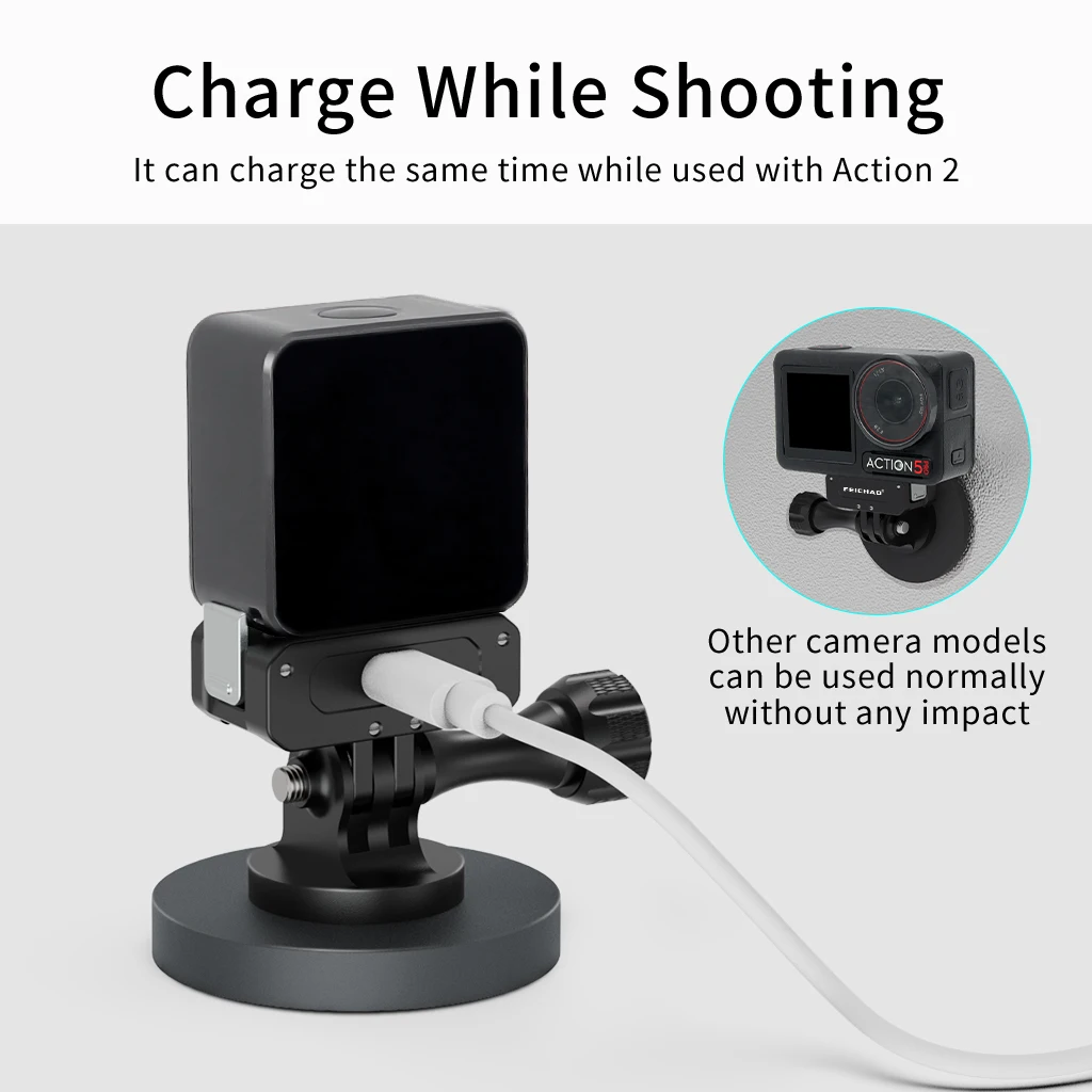 磁気ベース DJI OSMO 360 /Action 5pro/4/3/2 Gopro Hero 13 カメラ用 180 度調整可能なクイックリリース取り付けブラケット