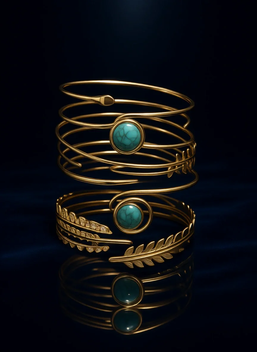 

8 шт. минималистичных регулируемых браслетов-манжет для женщин в золотом и серебряном цвете