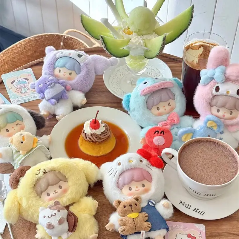 Genuine Zzoton Love-League Buddies Series Blind Box Cute Vinyl Plush Doll Bag Pendant Kuromi Cinnamoroll Pochacco Ornament Gift