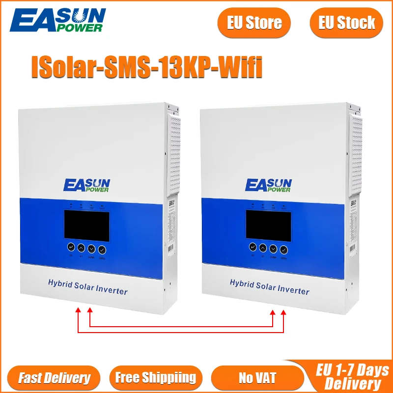 EASUN Solar Inverter 13KW Parallel PV-ingang 500Vdc 18000W Vermogen MPPT 120A Lader 220VAC Zuivere Sinusgolf WiFi BMS Off-Grid