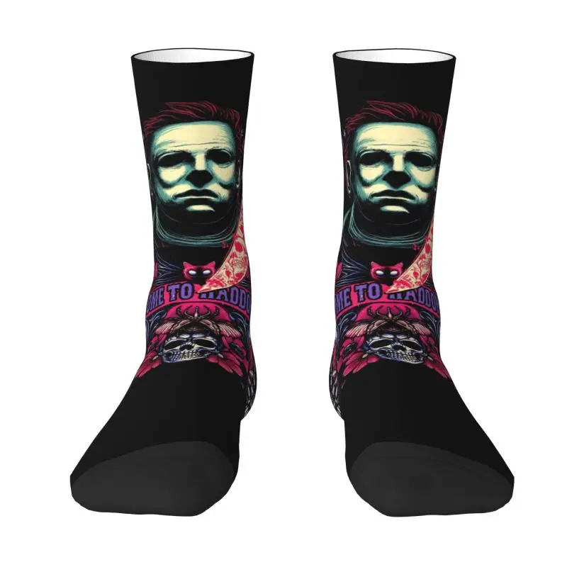 

Майкл Майерс Хэллоуин фильм ужасов серийный убийца платье носки для мужчин женщин теплые забавные новые носки для экипажа