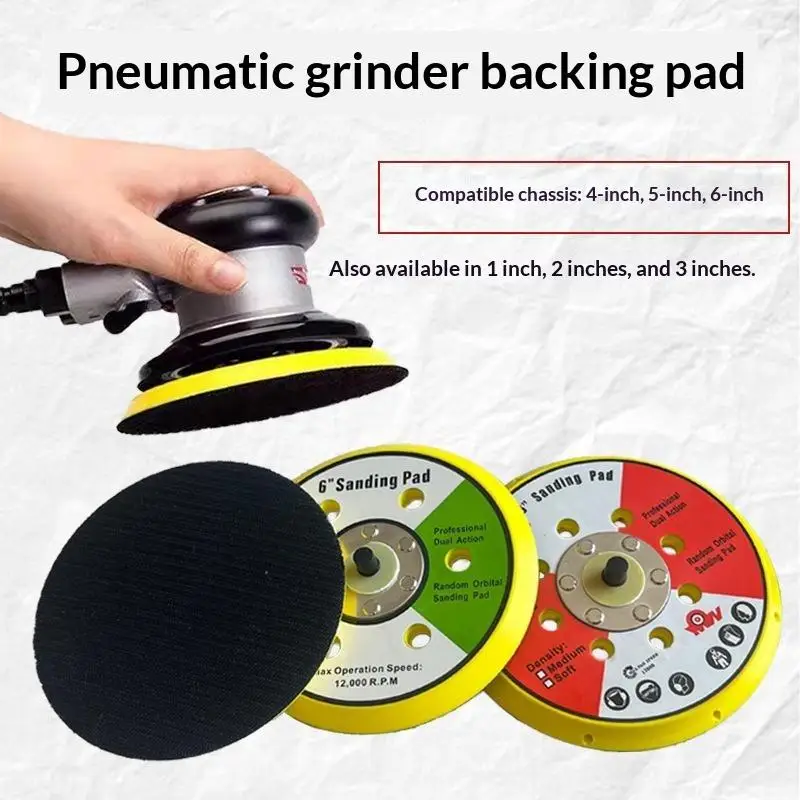 Wear-resistant Polishing Sanding Pad Pneumatic Sander Backer Disc Hook&Loop Thread for Car Detailing Craft DIY Projects