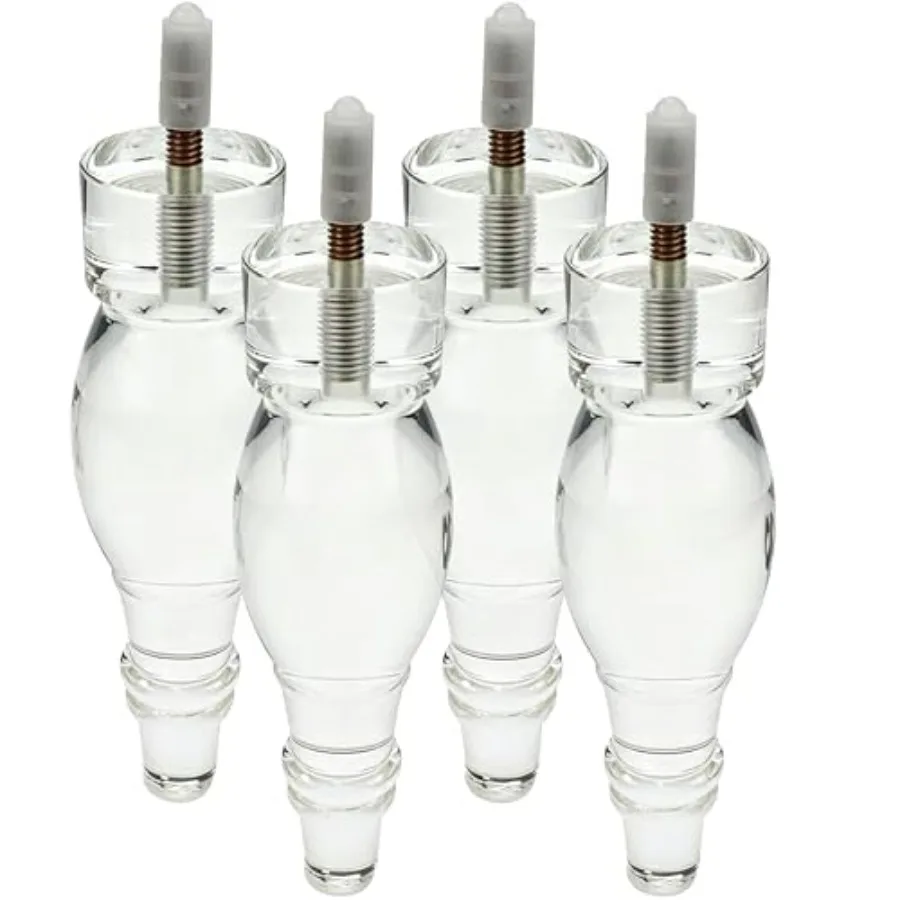 

Clear Acrylic Furniture Legs Pcs eigt Lucite Sofa Feet wit M10 anger Bolt and Flange Nut Modern Cabet Risers for Table Couc Boo
