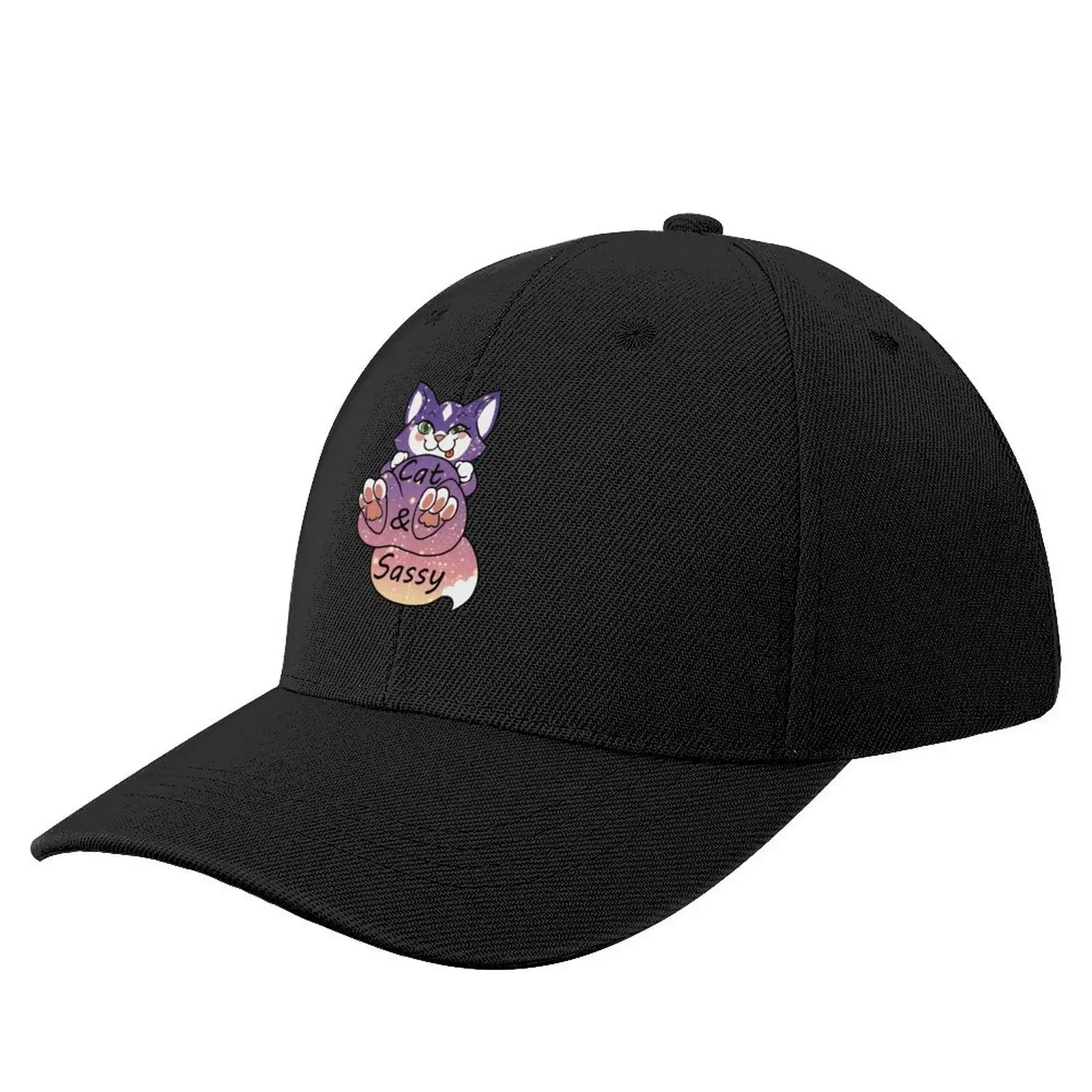 Cat & Sassy - Glitter Edition Baseball Cap Trucker Hat Dropshipping Golf Hat Man Anime Girl'S Hats Men's