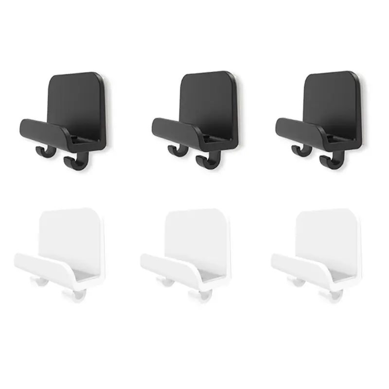 3x Universal Cellphone Tablet Holder Wall Mount Stand for phone Support Storage Cables and Home Hook