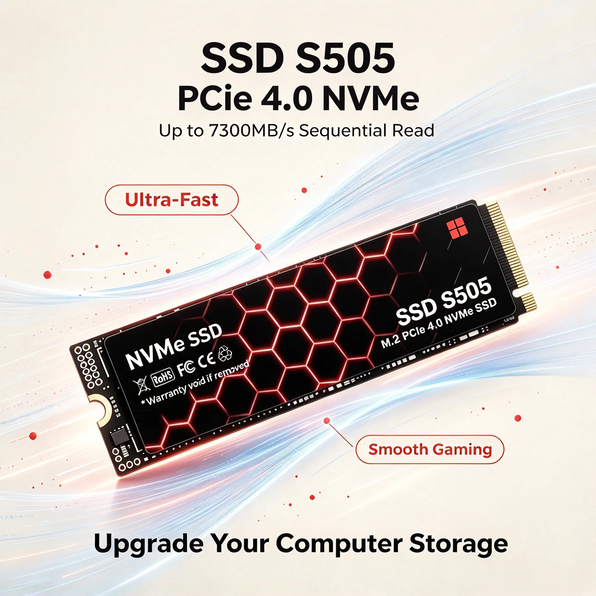 New S505 500GB 1TB 2TB 4TB M.2 NVMe PCIe 4.0 SSD Internal Solid State Disk for Laptop Desktop PC Max Pro Ultra Daily Data Backup