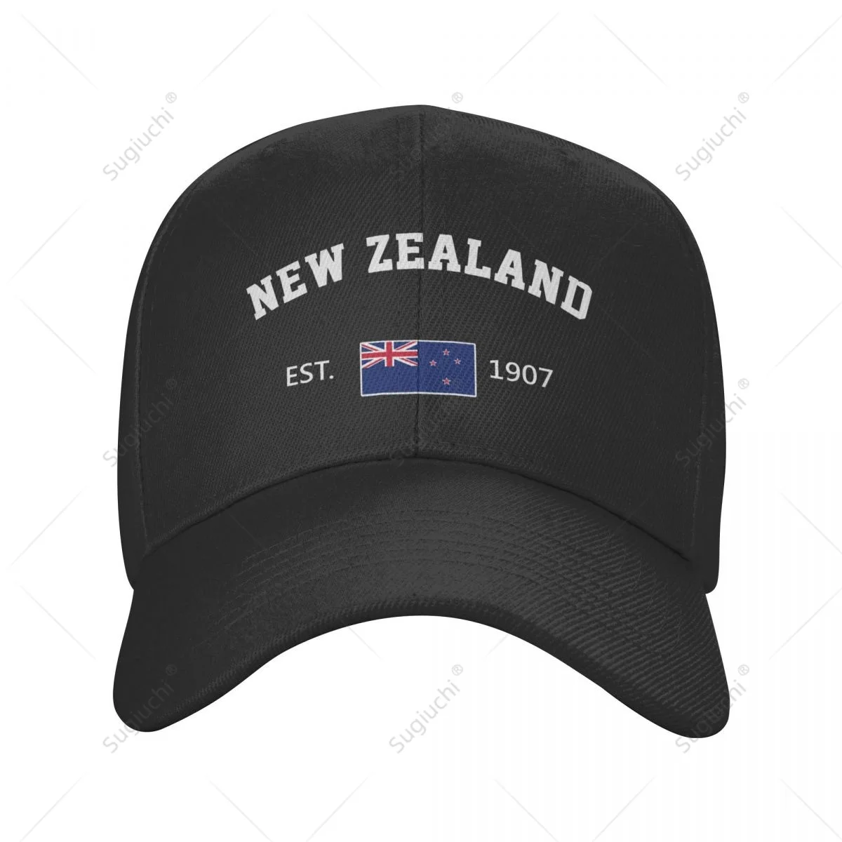 Unisex Baseball Cap New Zealand EST.1907 Independence Day Wild Sun Shade Peaked Adjustable Outdoor Caps for Men Women