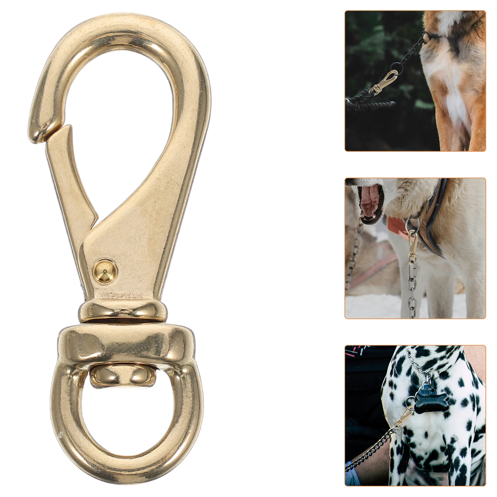 

4Pcs Brass Swivel Hooks Durable Solid Construction for Dog Leashes Keychains Bags Belts Goods Versatile Applications