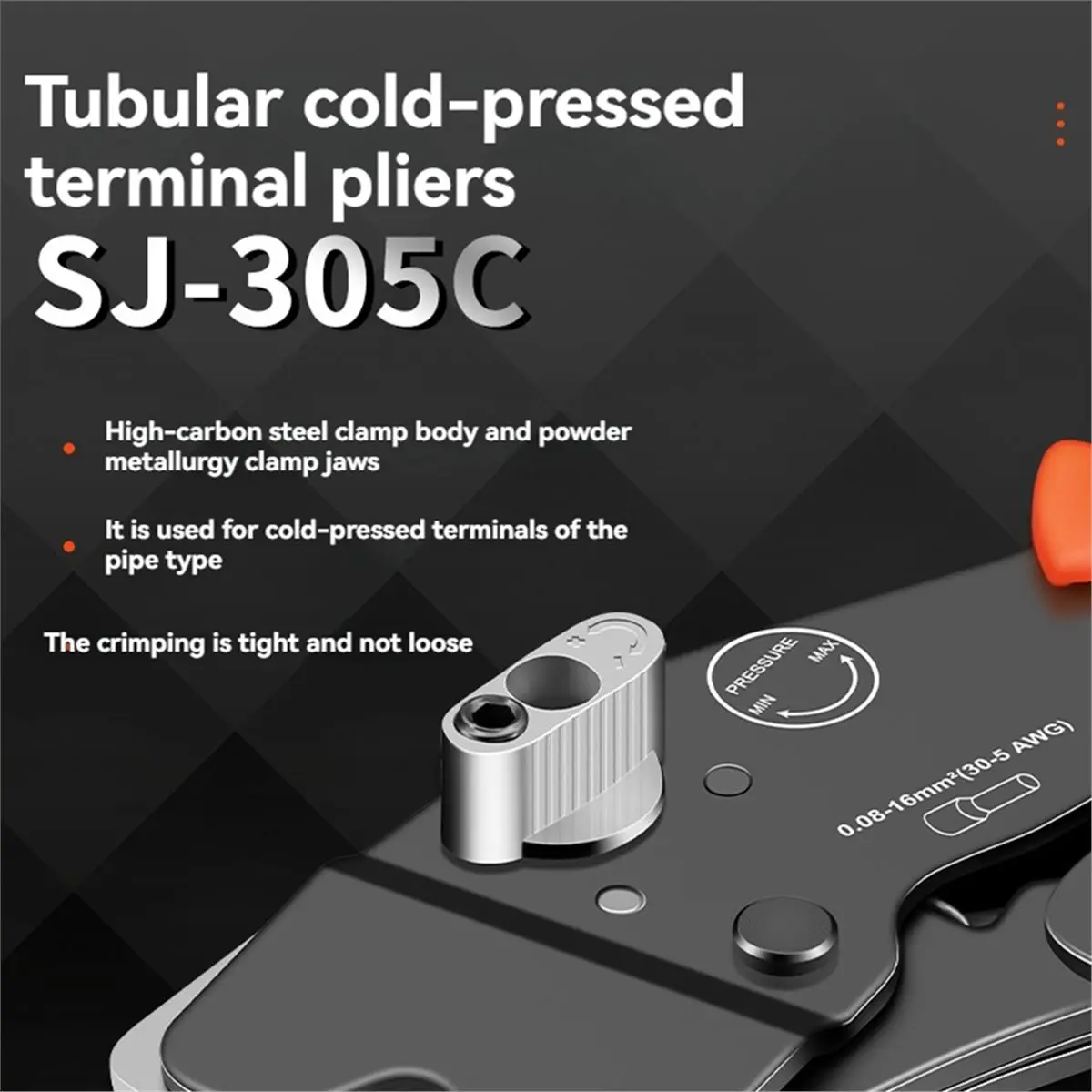 Multi Purpose Wire Ferrule Crimping Tool AWG30-5 Self-Adjusting Ratchet Crimper for End-Sleeves Wire Ends Terimnal Hand Crimping