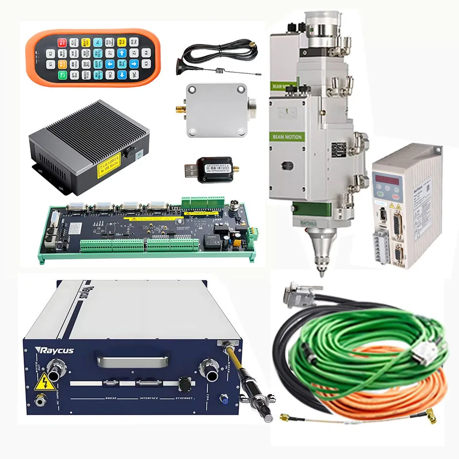 Sumber Laser Serat Raycus 1500W RFL-C020/2000W RFL-C025/3000W RFL-C3000S/6000W RFL-C6000S XC3000S Kepala pemotong otomatis BM110