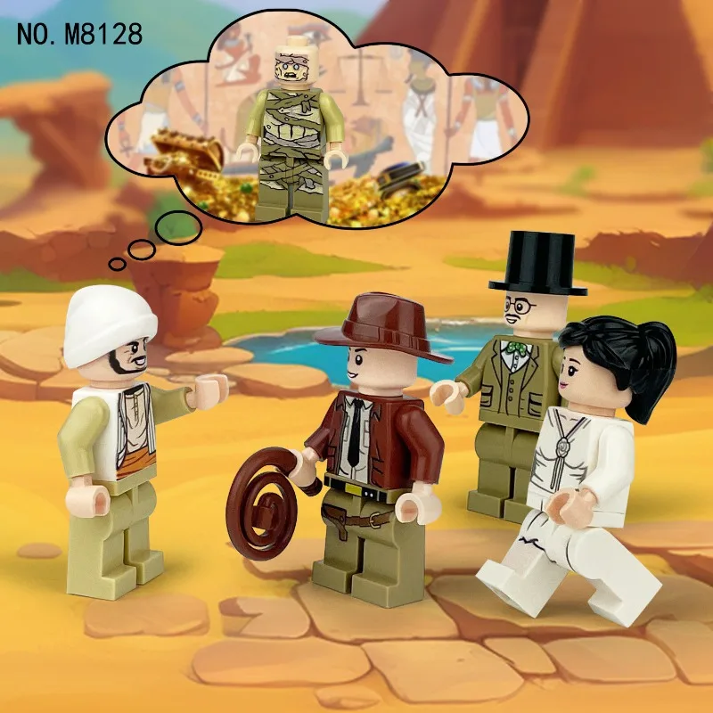 دمية مغامرة غزاة المصرية M8128 أطفال تجميع ألعاب صغيرة ألعاب أطفال، هدايا عيد الميلاد، شخصيات كرتونية #4