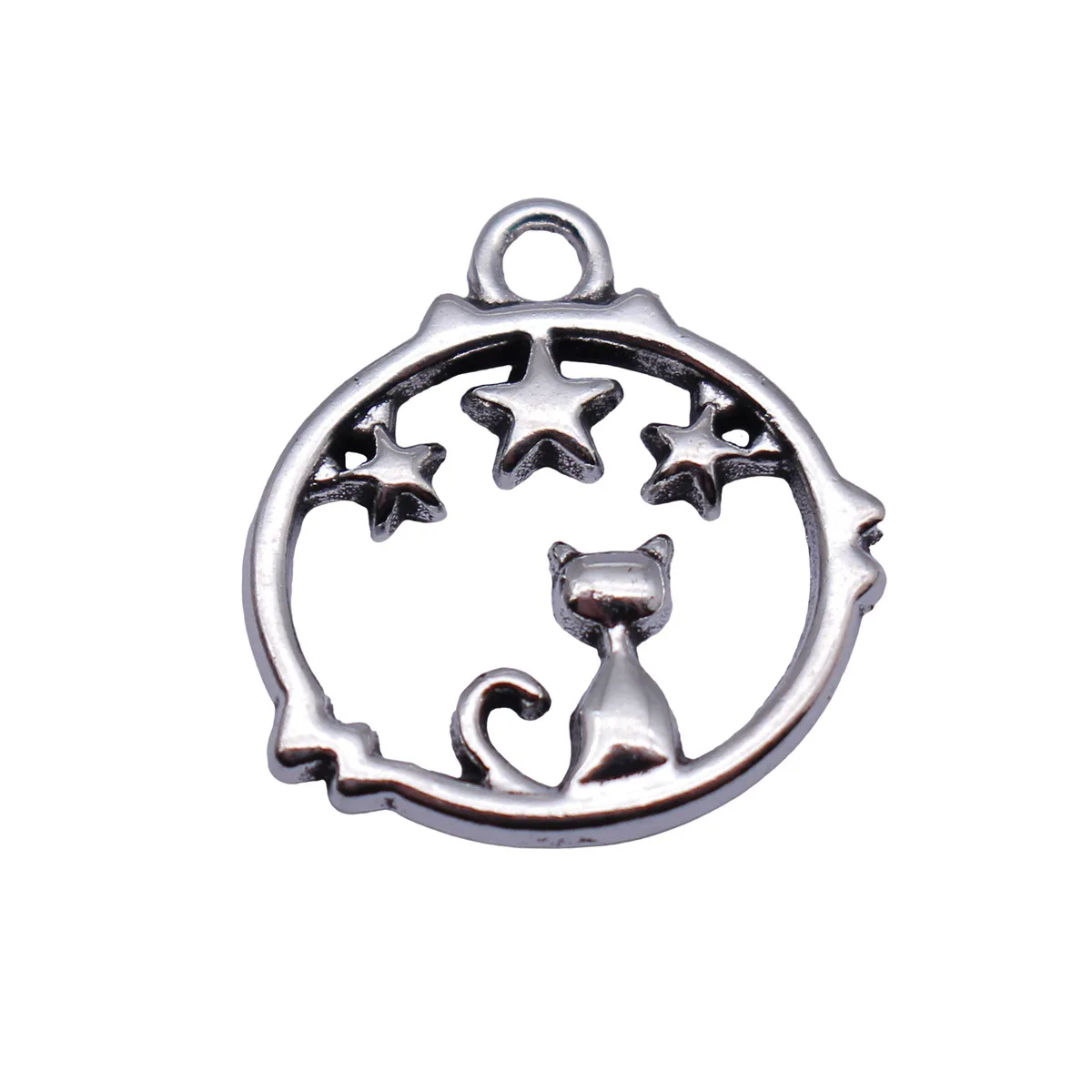 Cat Charm Cut Pendant Collection Alloy Charms For Pet Animal Theme DIY Bracelet Necklace Jewelry Making Supplies