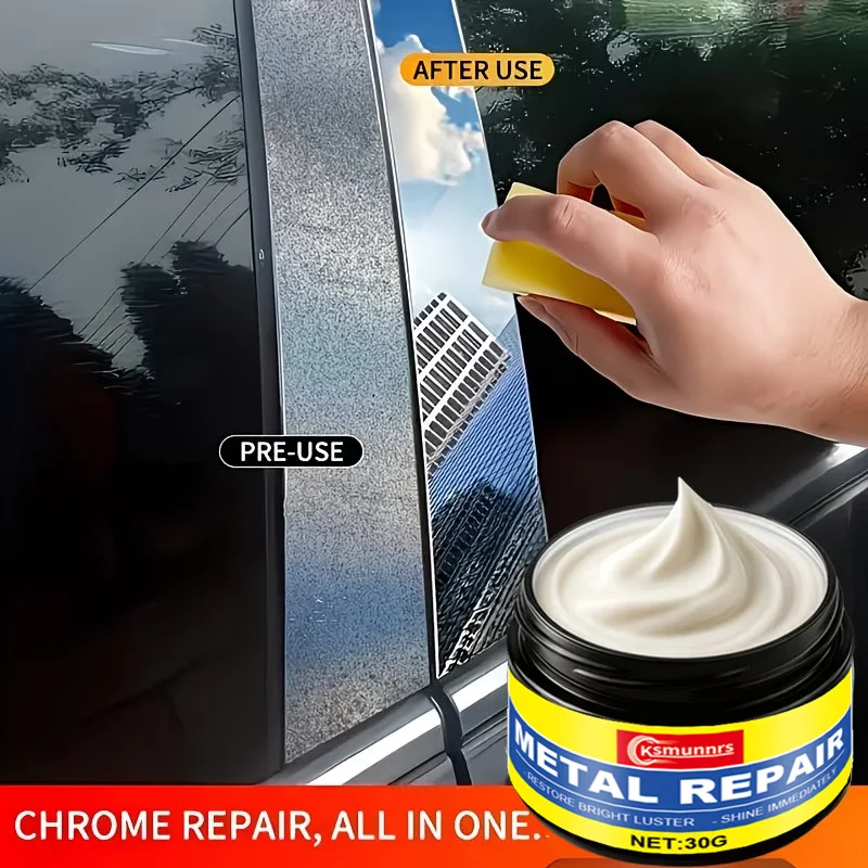 Car Chrome Part Restoration Repair Paste for Door Handles Window Strips Car Emblems Polishing Refurbishing Auto Accessories
