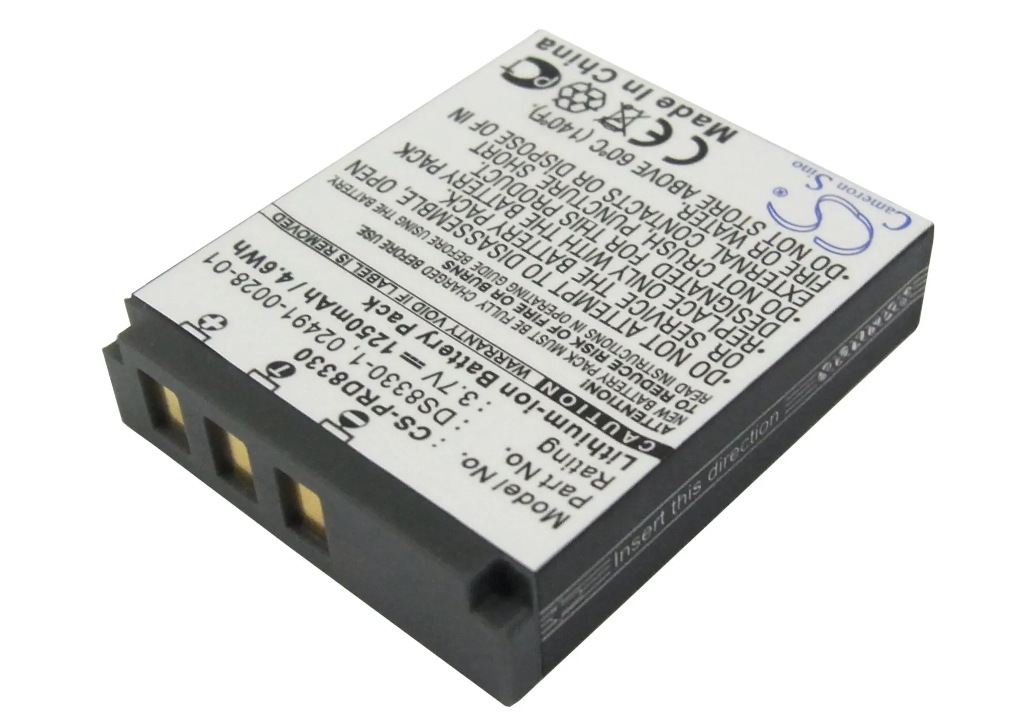 1250mAh Battery for Rollei Compactline 150,Prego 8330, Prego DP8300,Prego DP8330, RCP-7430XW, RCP-8427XW, RCP-8527X