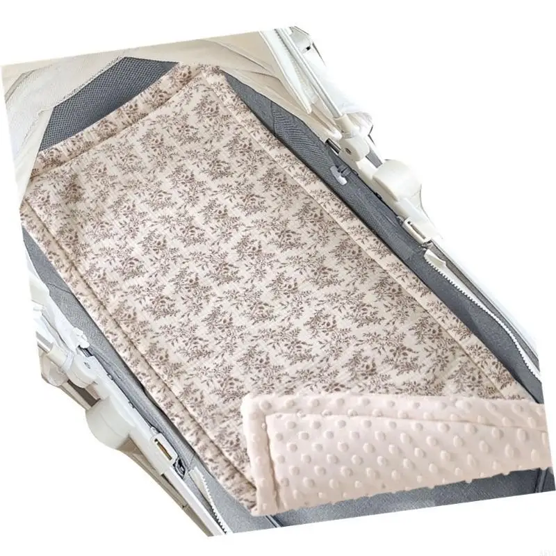 A5YC Baby Strollers Cushion Seats Liner Mattress Double Sided Soft Cushion Breathable Pram Carriage Pad with Printed Pattern