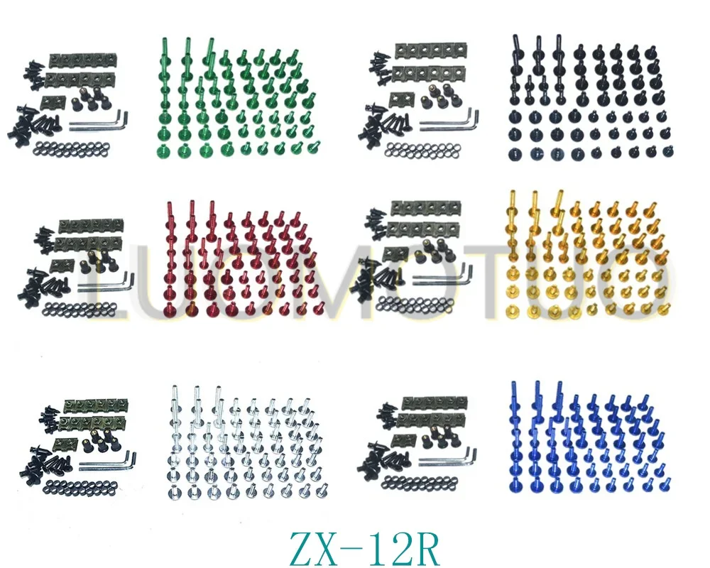 

Complete Fairing Bolts Kit Bodywork Screws For KAWASAKI Ninja ZX-12R 2000-2005