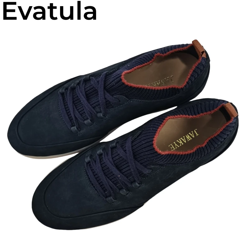 2024 Autumn Suede Leather Lace Up Casual Sneakers Men Multicolor Thick Sole Flat Shoes Male Comfort Walking Shoes Zapatos Hombre