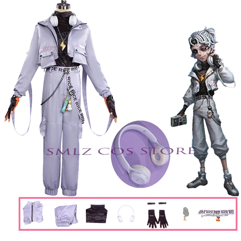 Luca Balsa Cosplay Game Identity Ⅴ Costume Yellow duck Uniform Coat Headset Wig Set Halloween Party Role Play Outfit for Men