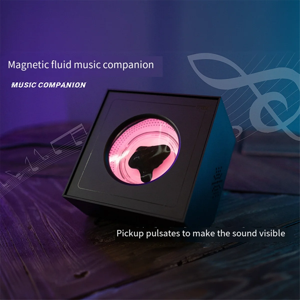 

ABWG-Magnetic Liquid Pickup Music Rhythm Lamp Ferrofluid Equipment Visual Music Pickup Desktop Sound Partner Desk