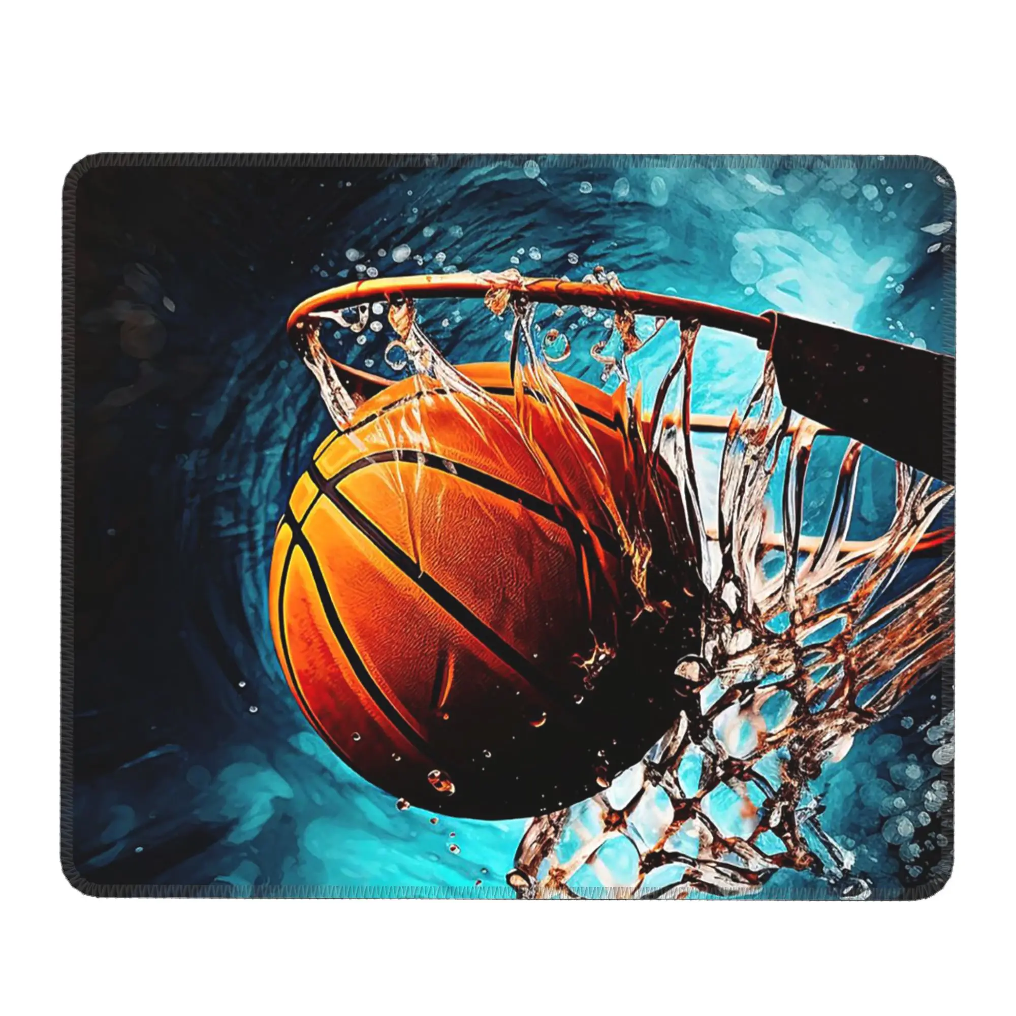 Glitzy Graffiti Spray Paint Basketball Mouse Pad Computer Keyboard Mouse Mat PC Laptop Desk Mat Office Accessories Table Mats