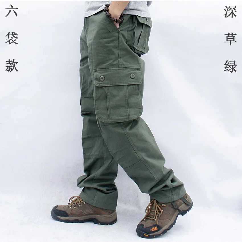 Cargo Pants Men Multi-pocket overalls casual trousers straight work uniform labor insurance loose men's pants Spring summer