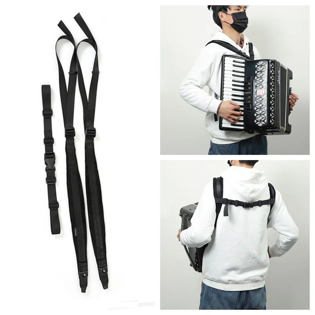 

1 Pair Soft Nylon Accordion Shoulder Strap With Adjustable Buckle Suitable For 8-120 Bass Accordion Brand