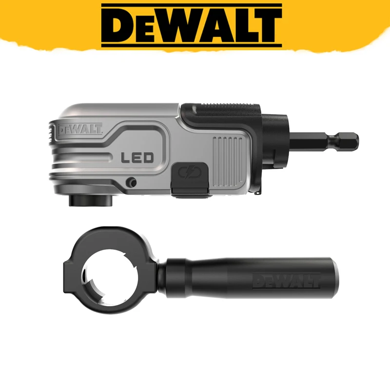

DEWALT DWALRAFT FLEXTORQ Lighted Modular Right Angle Attachment Light Up LED Easy Operate Power Tool Attachments