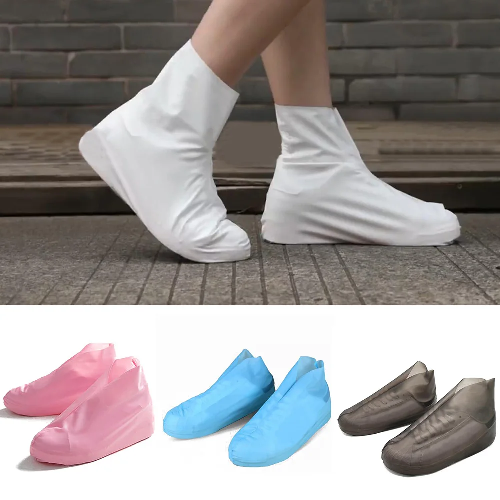 

2022 Rubber Boots Reusable Latex Waterproof Rain Shoes Cover Non-Slip Silicone Overshoes Boot Covers Unisex Shoes Accessories