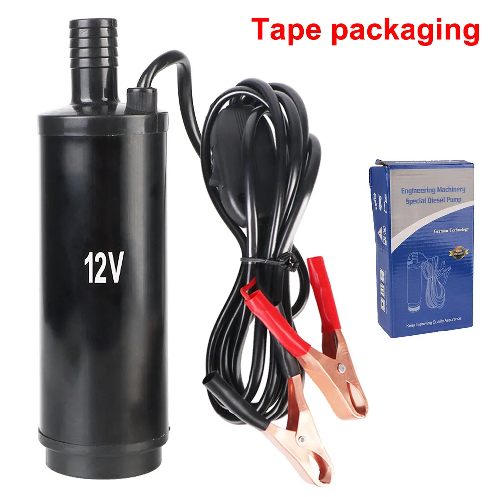 Fuel Transfer 12V Mini For Pumping Diesel Oil Water Submersible Electric Oil Pump Aluminum Alloy Shell 50L/min