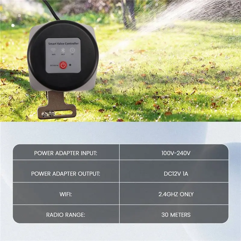 AT19-Tuya WIFI Smart Gas Valve Garden Water Shut Off Timer Irrigation Controller With Alexa Google Smartlife