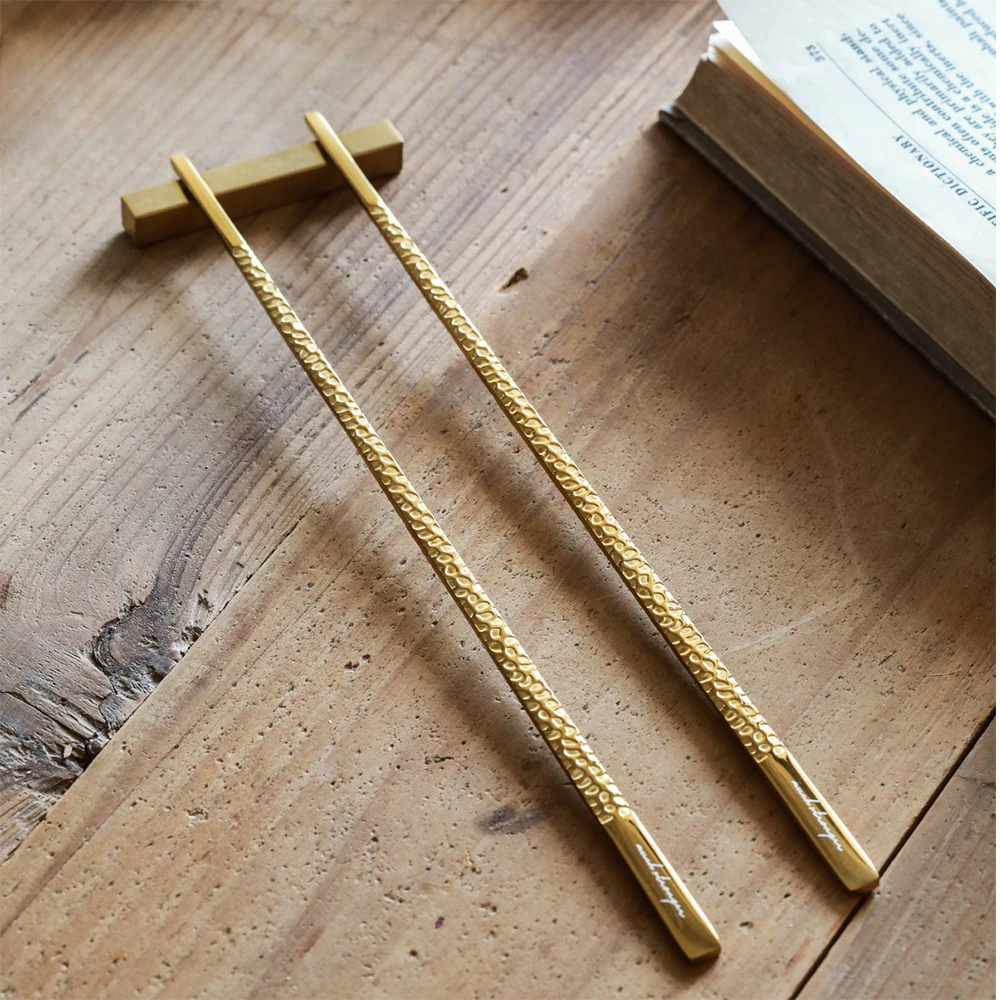 Light Luxury Solid Chopsticks Stainless Steel Modern Simple Household Retro Tableware Wedding Restaurant Chopsticks Hotel Gifts