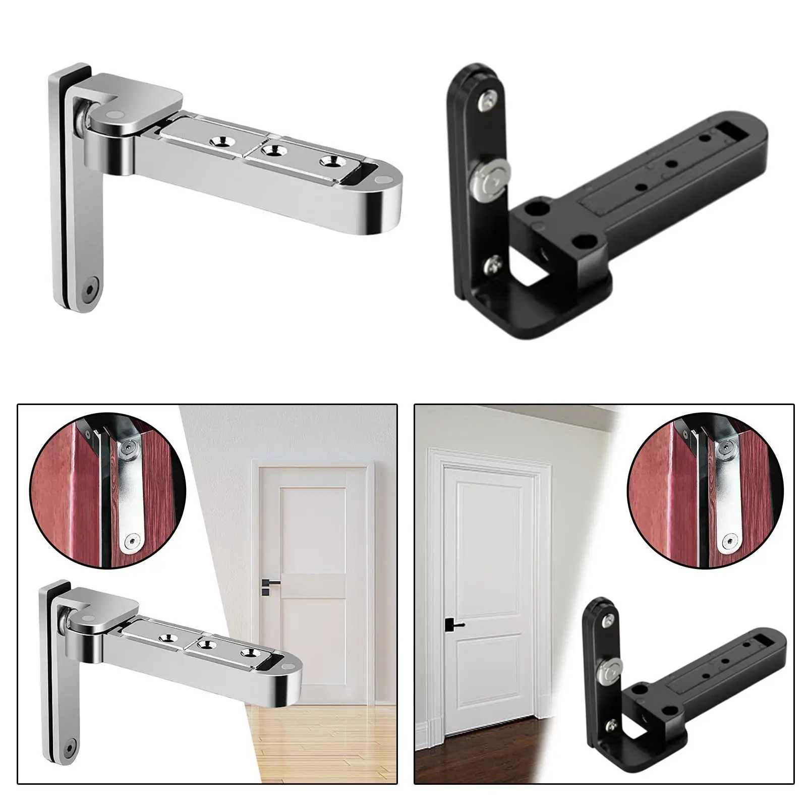 Dobradiça de porta em liga de zinco resistente e silenciosa para armários de portas internas de escritório