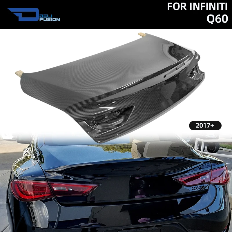 

OEM Type Carbon Fiber Rear Trunk Boot Lid For 2017+ Infiniti Q60 CV37 CF Trunk Lid Replacement Car Body Accessories