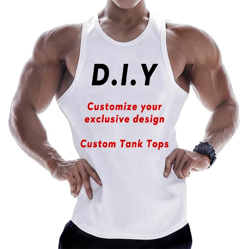 Diy Custom Design Own Style Polyester 3D Printing Tank Tops Men Women Streetwear Oversized Tops Tees Suppliers For Drop Shipper