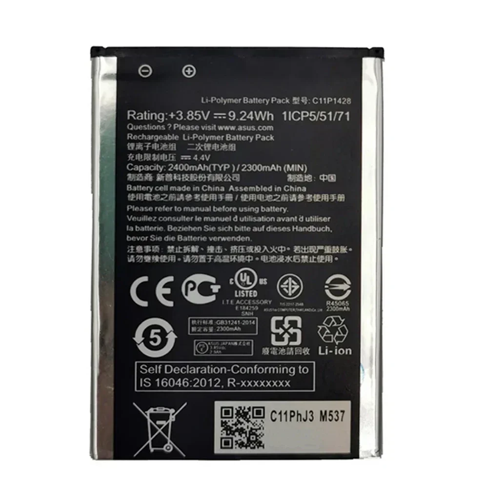 100% Original Replacement Phone Battery C11P1428 2400mAh For Asus ZenFone 2 Laser ZE500KL ZE500KG Z00ED 5\