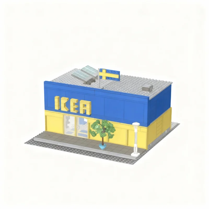 534 Piezas MOC Modular, Bloques de Construcción con Iconos de Ikea, Juguete de Construcción, Regalos de Navidad, Idea Creativa DIY, Ladrillos Educativos para Armar
