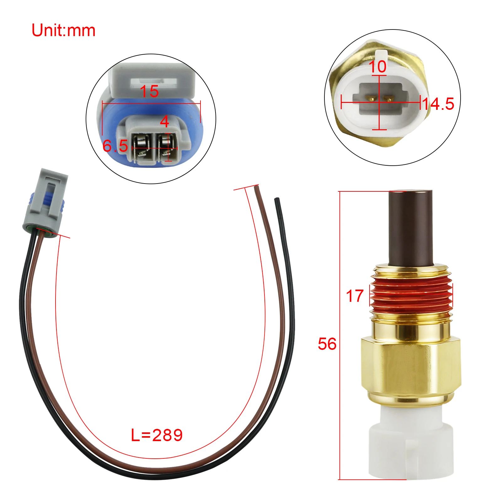 Intake Air Temperature Sensor GM IAT/MAT/ACT Kit 25036751 25037225 for Chevrolet GMC Express 2500 3500 K2500 K3500 C2500 C3500
