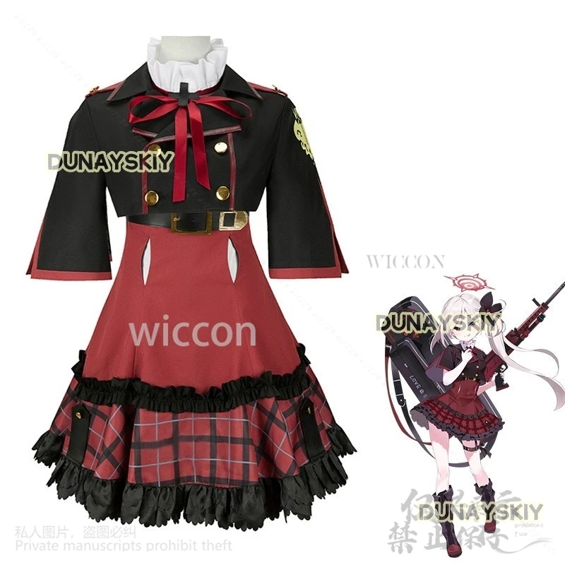 Anime Game Blue Archive Cosplay Asagi Mutsuki Costume Jk School Uniform Wig Woman Sexy Dress Halloween Party Suit Customized