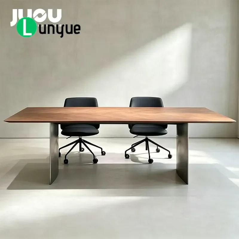 Modern Wood Conference Table Elegant Contemporary Design Desk for Meeting Room Office Negotiation Furniture Sturdy Business