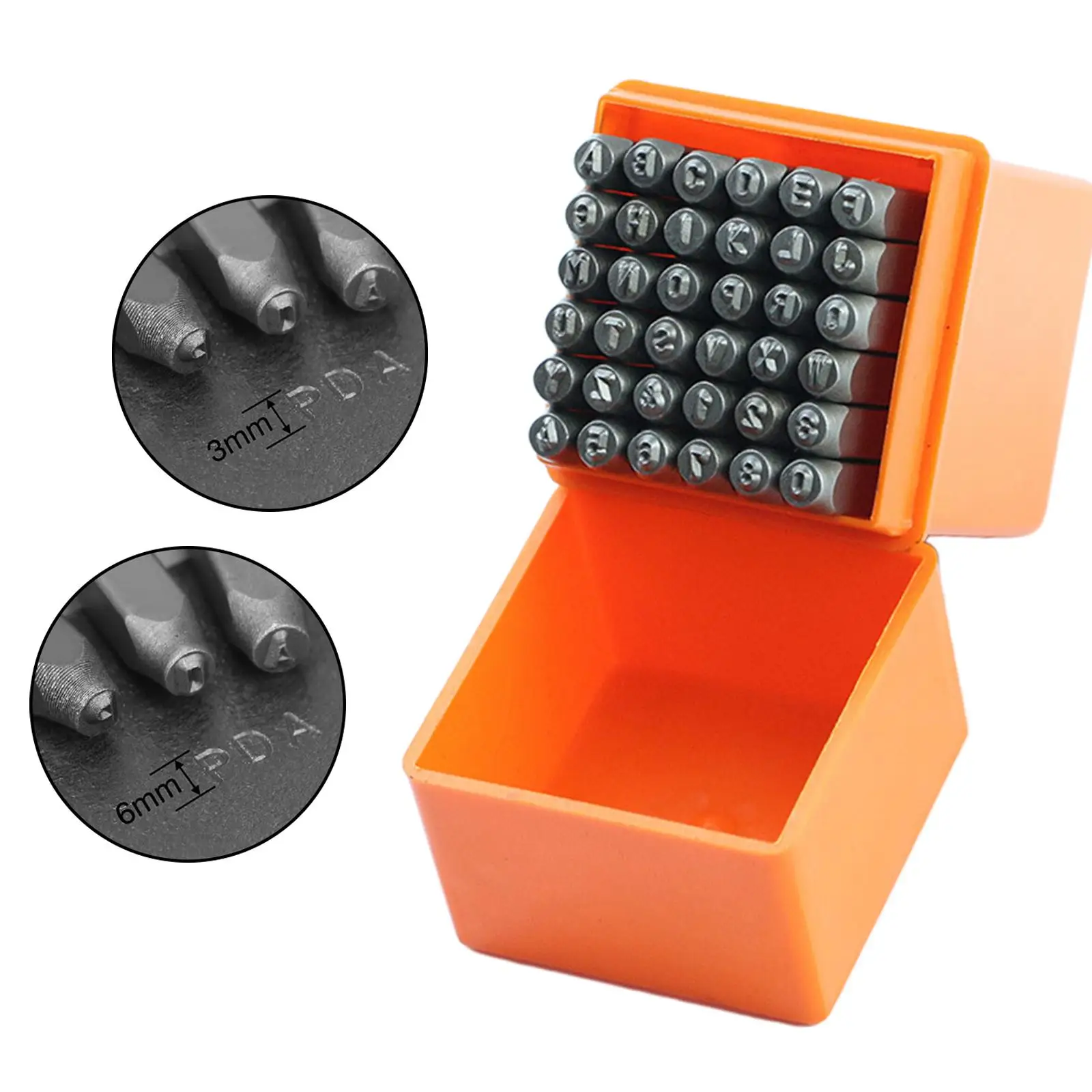 Professional Capital Letters and Numbers Stamp Set for Imprinting Metal