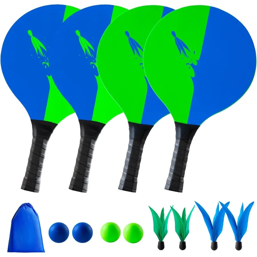 

UandC Planet уличная игра для двора, пляжный набор мячей с веслом, набор для бадминтона, забавный домашний набор для взрослых, идеальные семейные игры для заднего двора