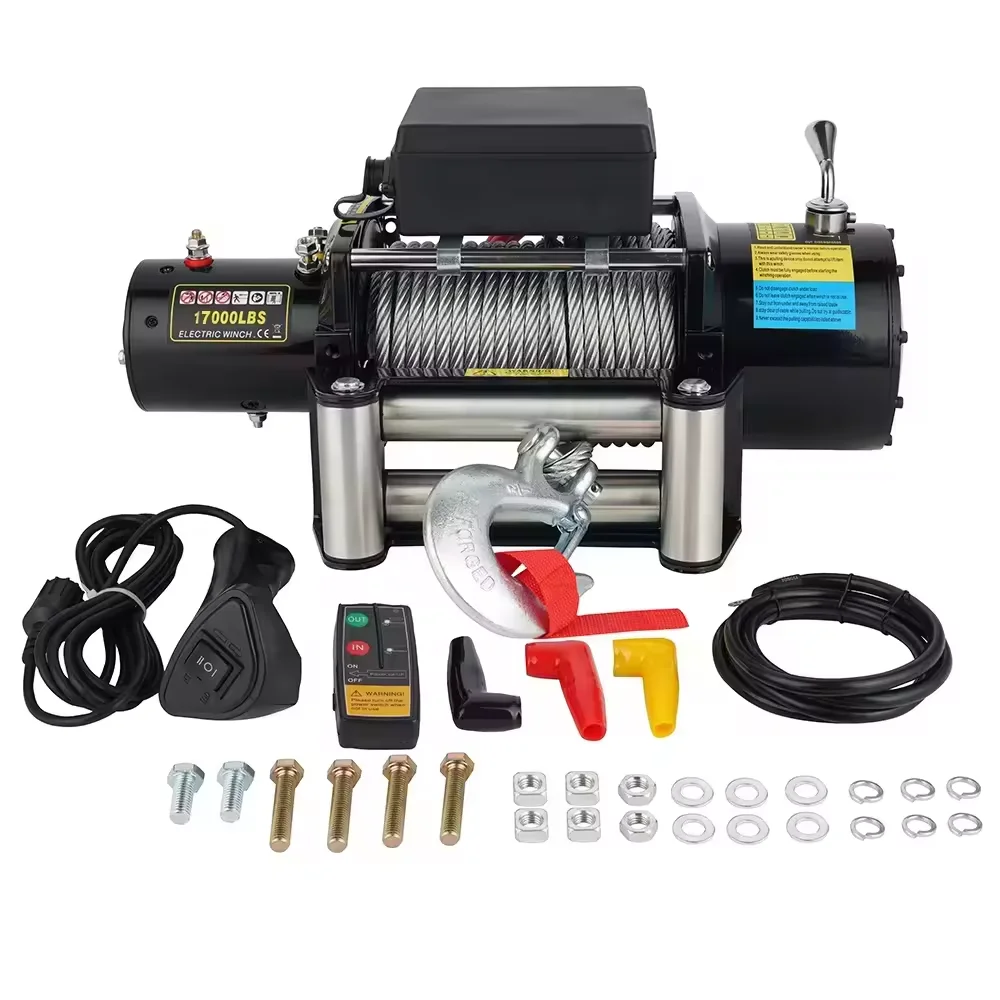 

12v 17000lbs Truck Winch With Wireless Remote Control Electric 4x4