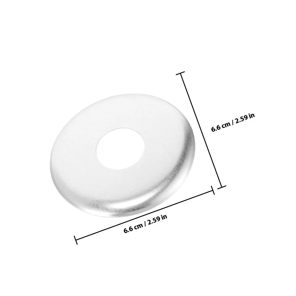 10 قطعة غطاء رش الحريق الفولاذ المقاوم للصدأ جدار مستدير سبليت شفة الزخرفية لوحة شعار ل أنابيب المياه سبلاش الحرس #4