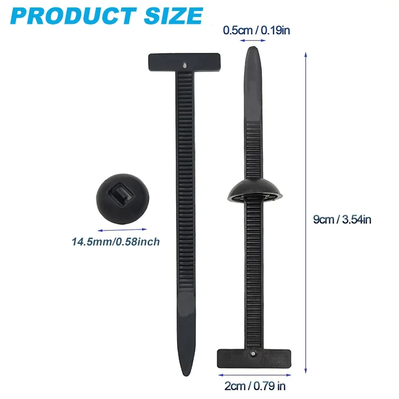 Universal Self-locking Nylon Cable Tie Buckle Auto Fastener Screw Replacement Car Daily Repair Fastening Strap Management Tools