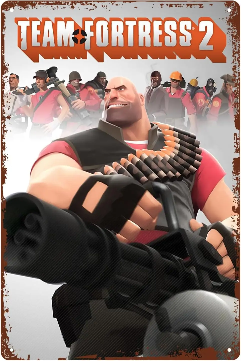 Team Game Fortress 2 Video TF2 Metal Tin Sign 8