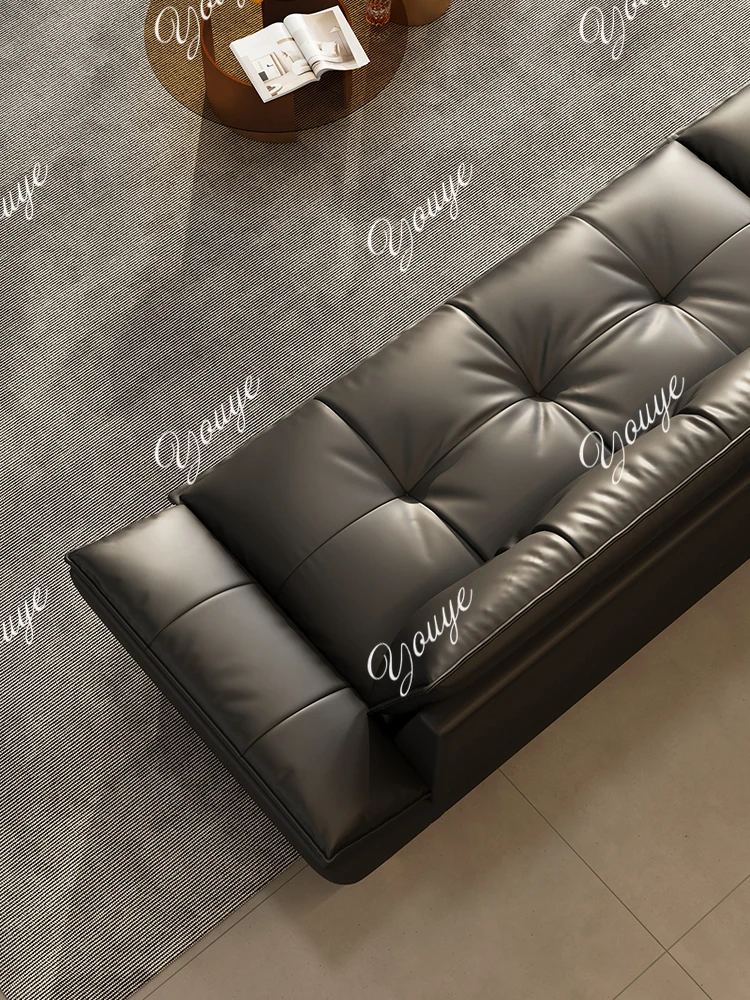 الطبقة الأولى من غرفة المعيشة المصنوعة من جلد البقر للإبحار إلى أسفل الأريكة الخفيفة ذات الطراز الفاخر المضمن من الجلد الفاخر