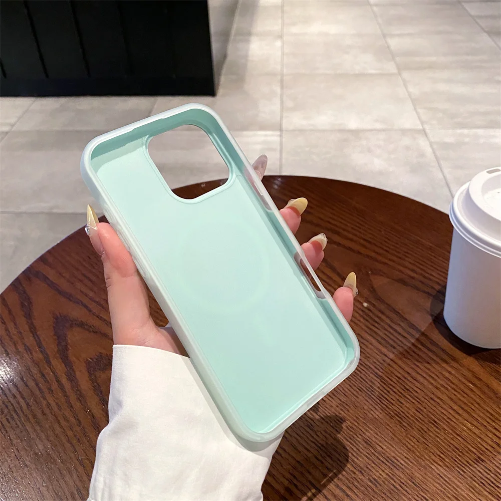 الفاخرة كاندي Magsafe اللاسلكية تهمة ماتي الحال بالنسبة آيفون 17Air 11 12 13 14 15 16 17 برو ماكس زائد المصد المغناطيسي حالات غطاء